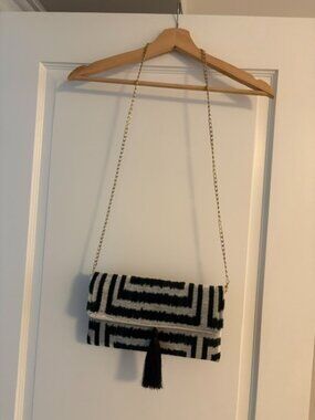 AYCA Design purse/clutch black and with gold